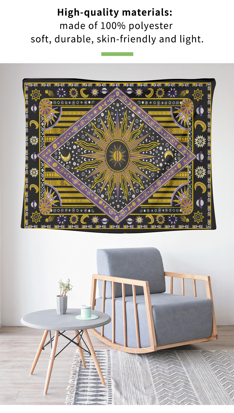 Nordic Style 100% Polyester Wall Tapestry Multy Color Digital Printing Wall Hanging Tapestry