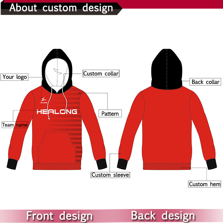 Customized Hoody Jacket Man Brand Custom Sublimation Hoody