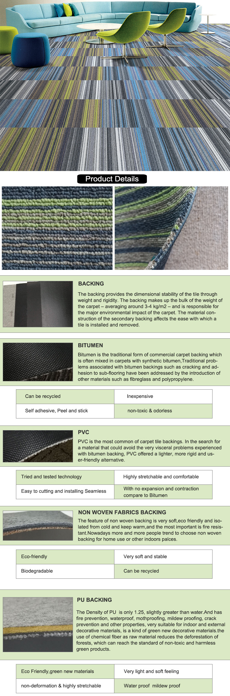 Non-Slip Bathroom Mat Carpet Solid Carpet Living Room and Floor Carpet for Sale