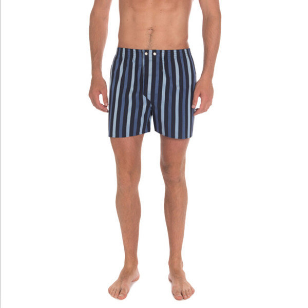 Woven Cotton Boxers Short Underwearwith Strip Design Partern
