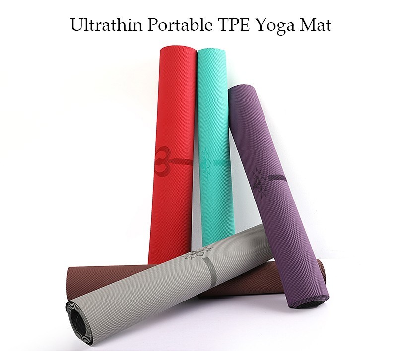 Beach Washable Gymnastics Custom Washable Sports Ultra-Thin TPE Yoga Mat