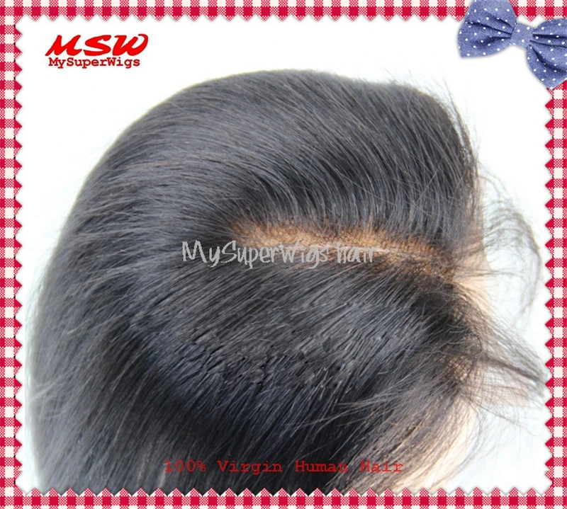 Human Hair Hand Knotted and Weft Full Wig