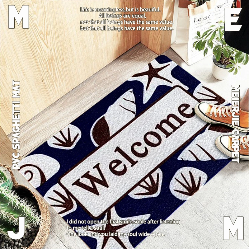 Spanish Tiles Patchwork PVC Print Kitchen Floor Runner Rug