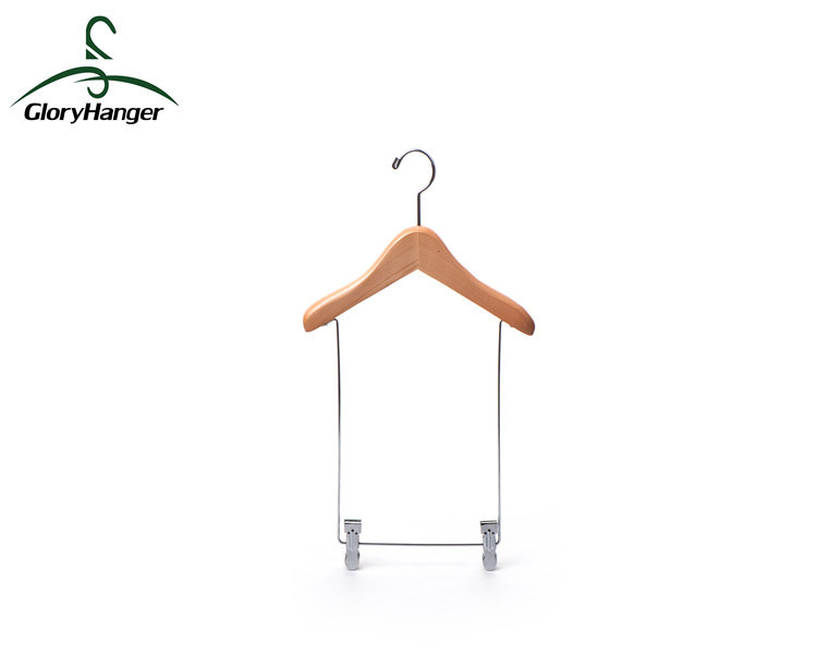 Wooden Hanger with Big Metal Clips for Swimwear / Swimsuit (GLWH167)