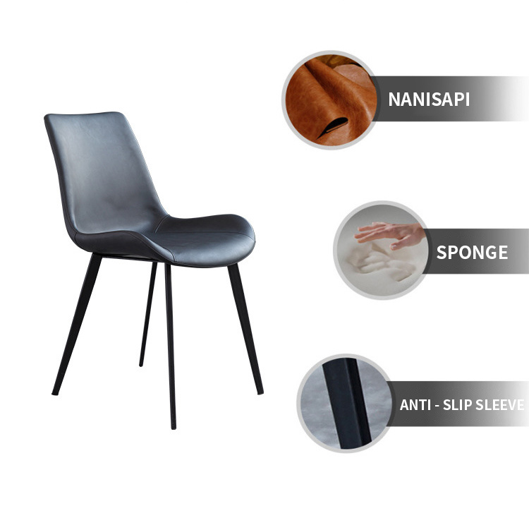 Modern Office Furniture Living Room Leather Cushion Dining Chairs