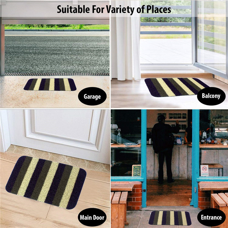 Nuevo diseño Loop Pile Tufted pasto alfombra de la puerta de PVC