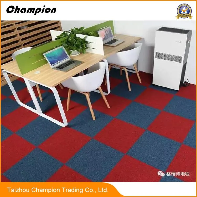 Dl Nylon/ Polypropylene Carpet Tiles Manufacturer, Thick Office Carpet Tiles, PVC/Bitumen Backing Commercial Carpet Tile