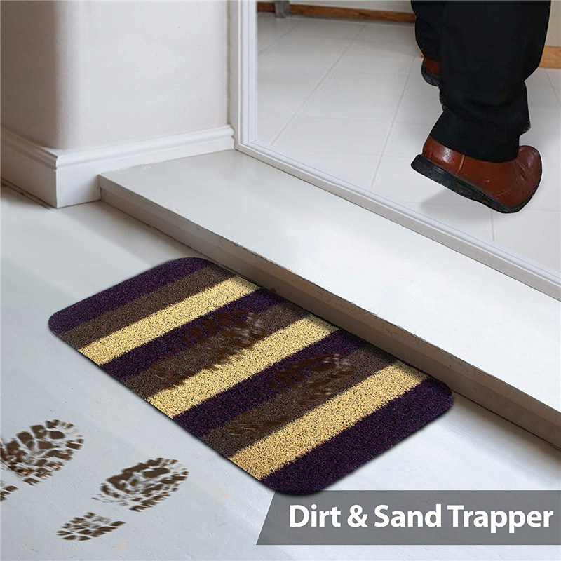 Nuevo diseño Loop Pile Tufted pasto alfombra de la puerta de PVC