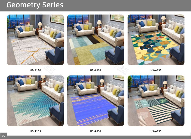Anti Slip Rectangle Floor Carpets for Home