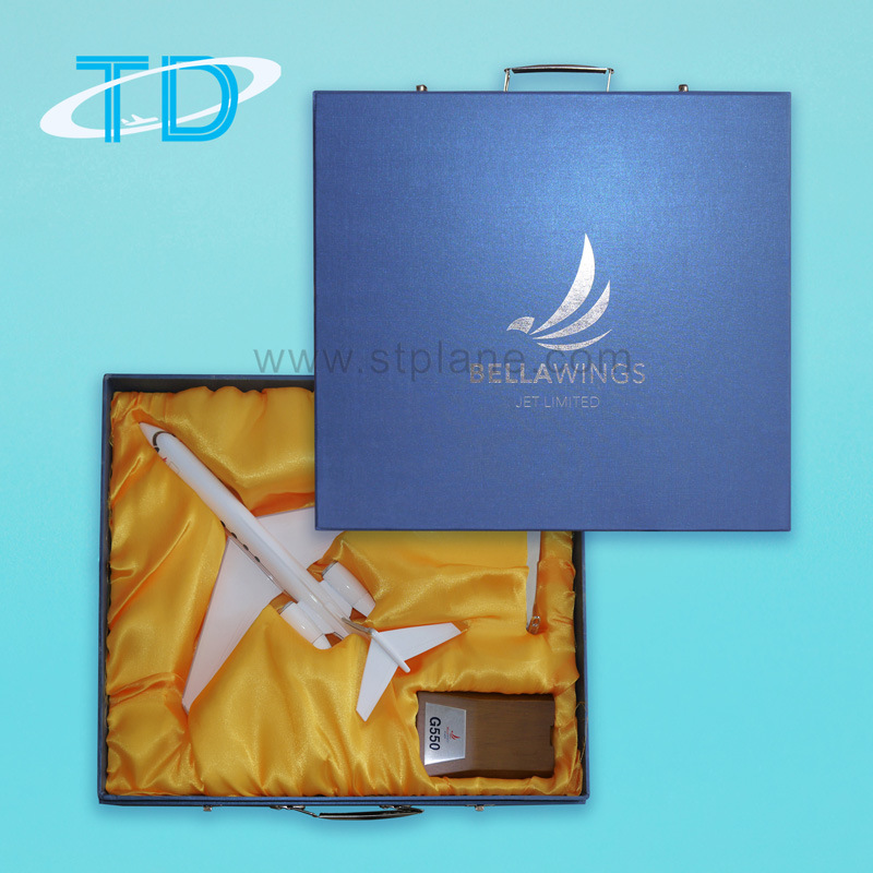 Gift Box with Foam and Silk Apply to Resin Plane Model