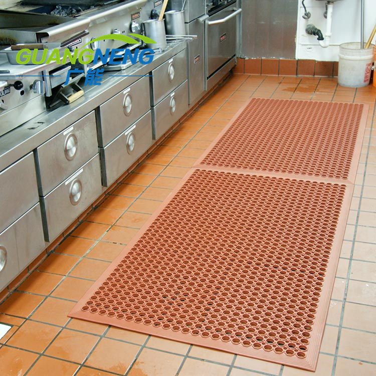 Anti-Fatigue Rubber Drainage Kitchen Floor Mat, Comfort Rubber Floor Mat
