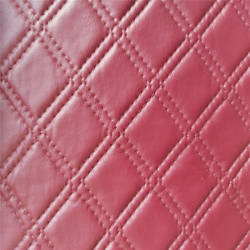 Grid Embossed Decorative PVC/PU Artificial Synthetic Leather