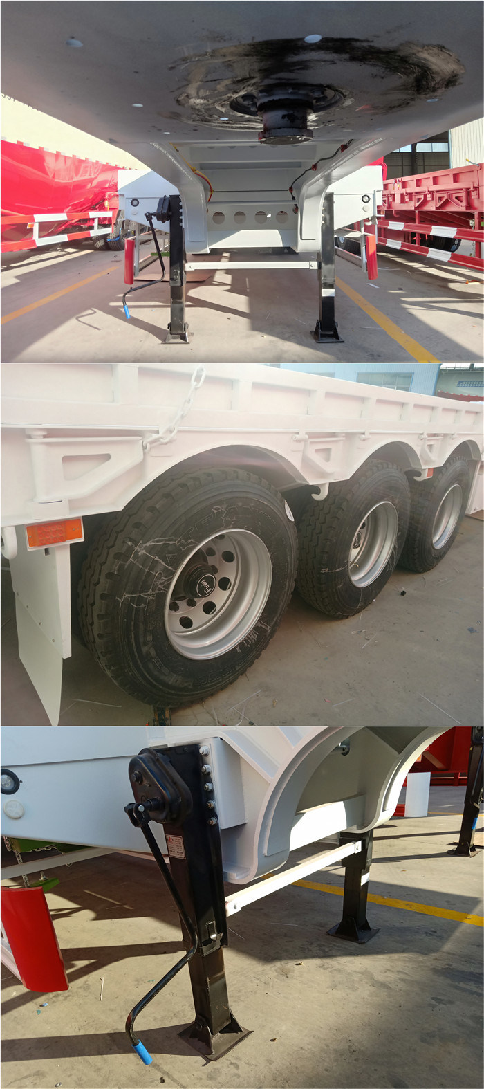 13m 60ton Low Boy/Lowboy/Lowbed/Low Deck/Low Bed Semi Trailer with Side Extensions