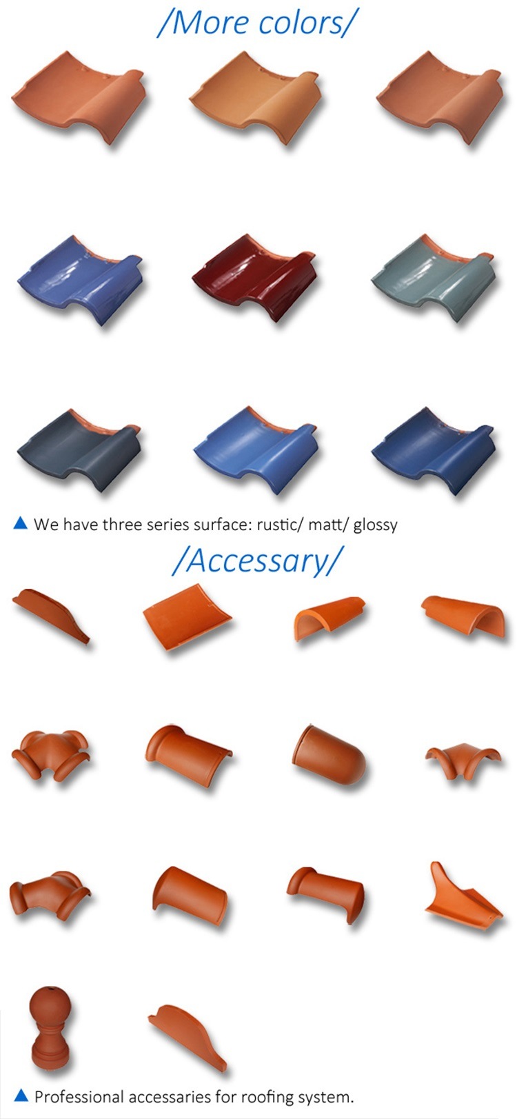 Color Customized Thick Roof Tiles for House Building