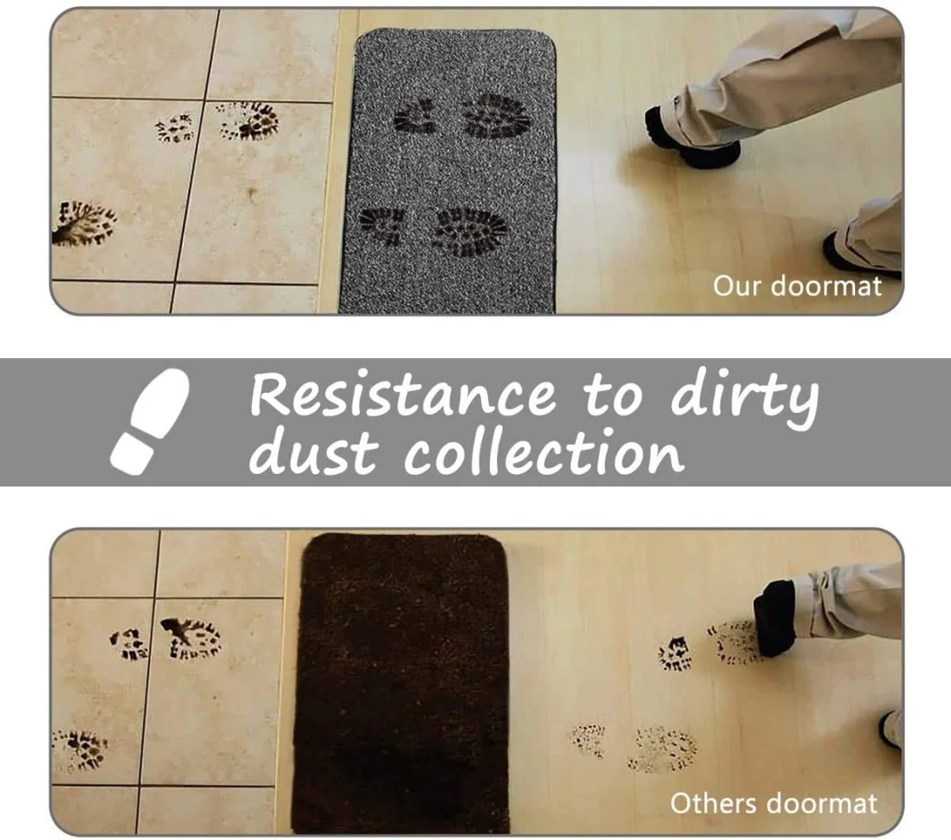 Absorbent Cotton Door Mat Indoor Charcoal Machine Washable Front Door Back Door Dirt Trapper Cotton Entrance Carpet Rug