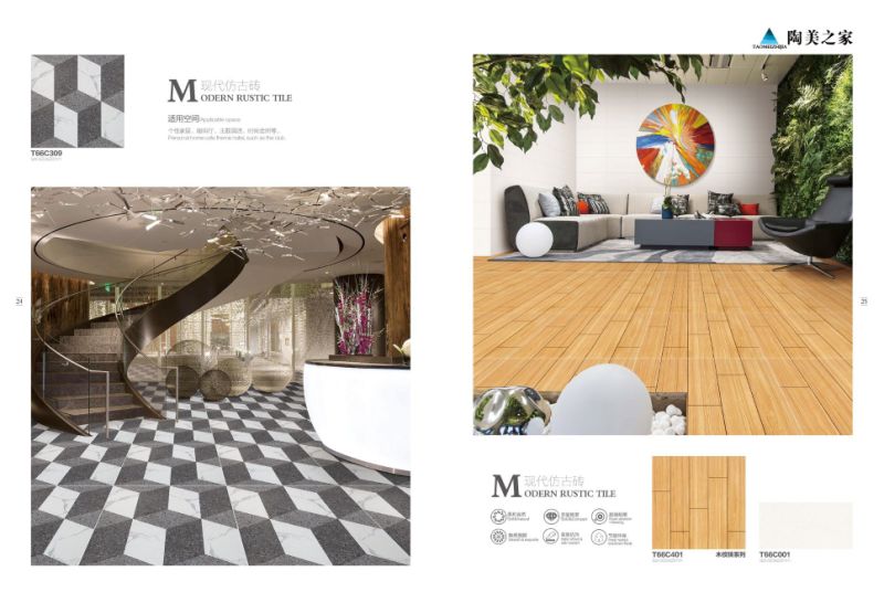 600X600 Anti-Slip Carpet Flooring Glazed Ceramic Tile for Bedroom