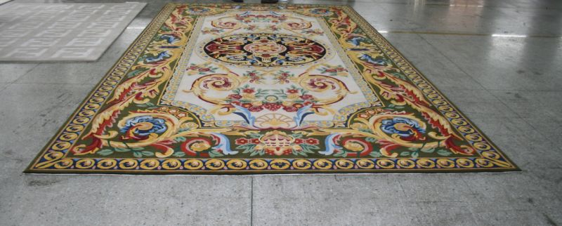 Floor Rugs and Carpet Nylon Material Fashion Geometry Bamboo Wool Rug Carpets