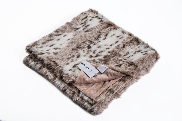 Luxary Blankets with Leopard Printing Faux Fur Throws (019-157)
