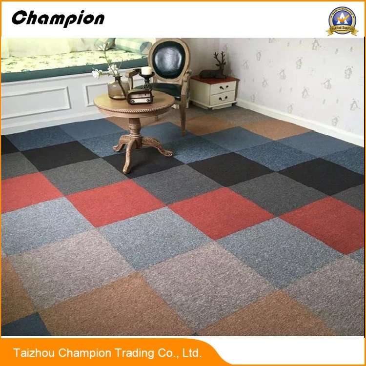 Dl 900 100% Polypropylene PVC Fire Resistant Removable Commerical Decorative Modern Design Carpet Tiles
