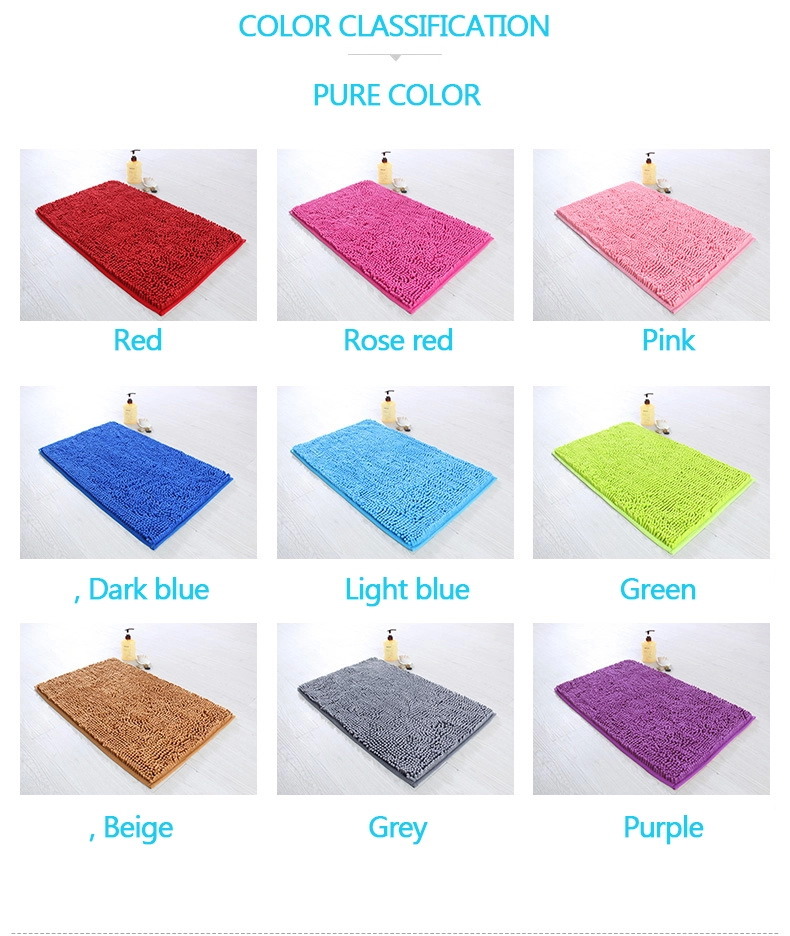 Bath Rugs Beautiful Design Soft Chenille Bath Room Bedroom Non Slip