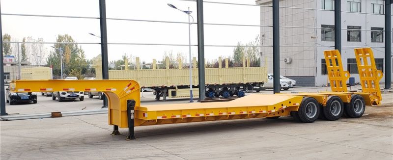 3 Axles Heavy Duty Used Low Loader Lowbed Trailer
