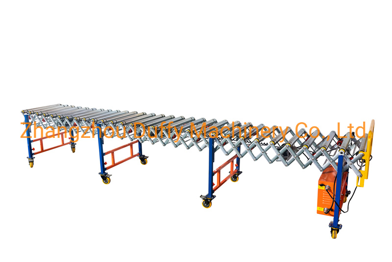 Flexible Steel Roller Conveyor for Loading with Transmission Belt