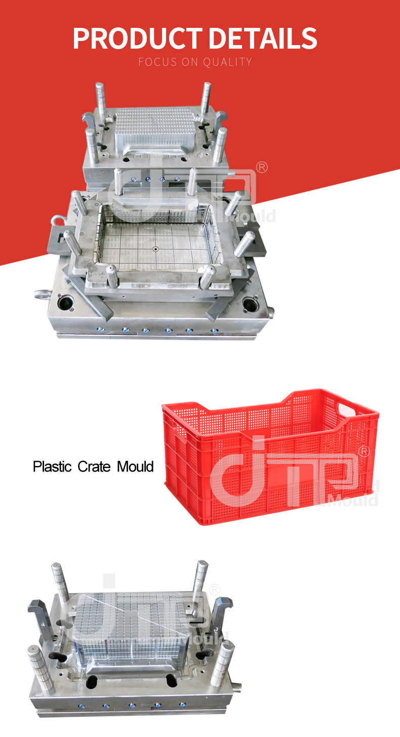Custom High Quality Cheap Price Plastic Injection Crate Mould