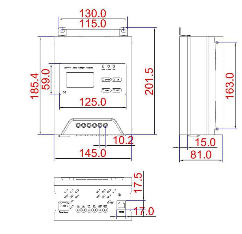 Boost Charge MPPT Charge Solar Charge Controller (JN-MPPT-B-60A-48V)