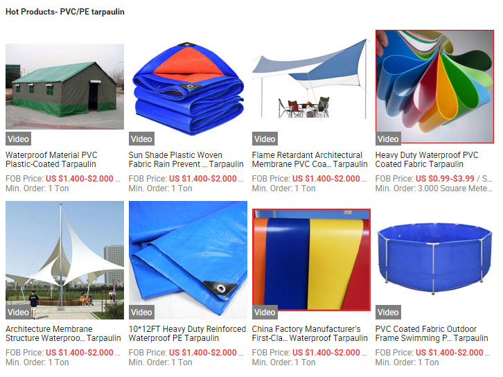 Wholesale Lots Tarpaulin B Grade PVC Coated Tarpaulin