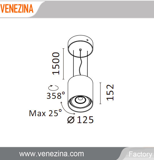 15W Pendant LED Downlight High Power LED Pendant Spotlight