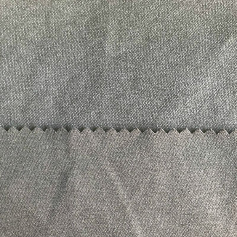 85%Polyester 15%Nylon Satin Weave Sueded Polyester Peach Skin Fabric