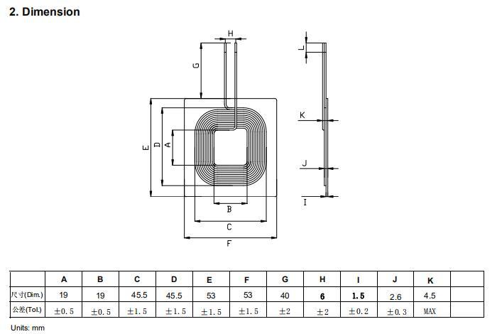 Induction Copper Charging Receiver Coil for Wireless Charging Pad