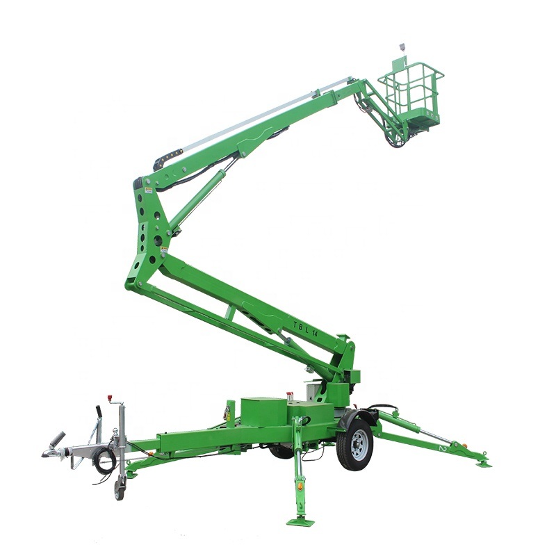 22m Trailer Mounted Articulated Boom Lift Self Propelled Lift