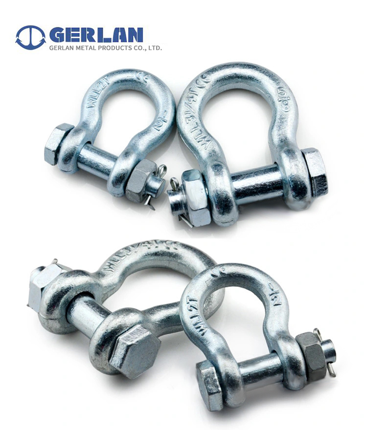 Us Type G2130 Steel Drop Forged Safety Anchor Shackle