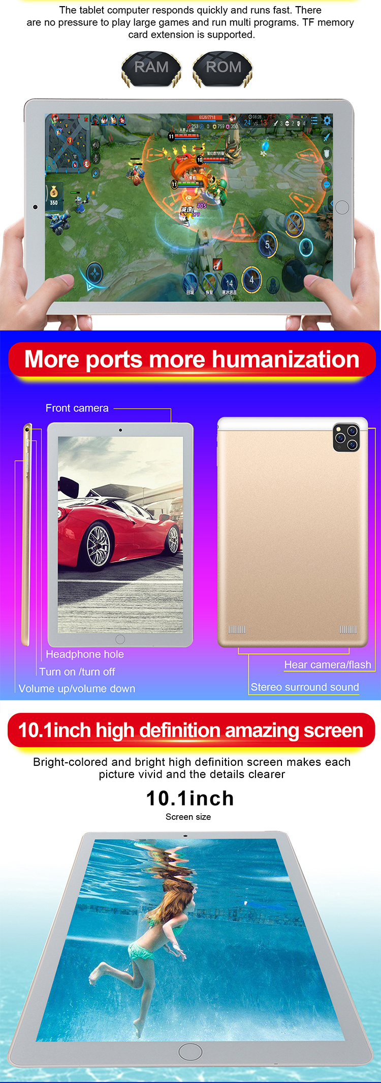 10.6-Inch Tablet Customized Industry Tablet Mt6592 Four Core High-End Customized Tablet