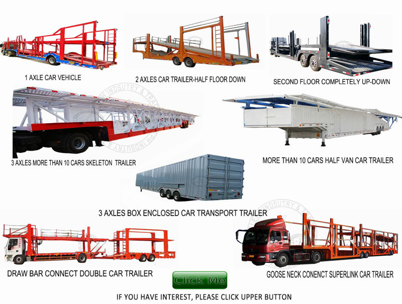 2 Axles Skeletal Car Carrier Trailer/Car Transportation Trailer