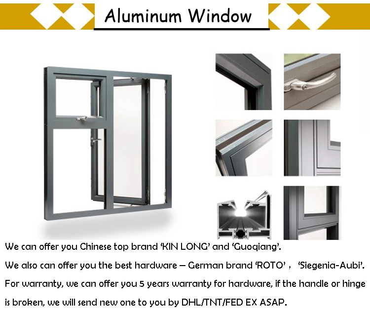 Horizontal Opening Pattern and Aluminum Alloy Frame Material Aluminum Alloy Window with Handle