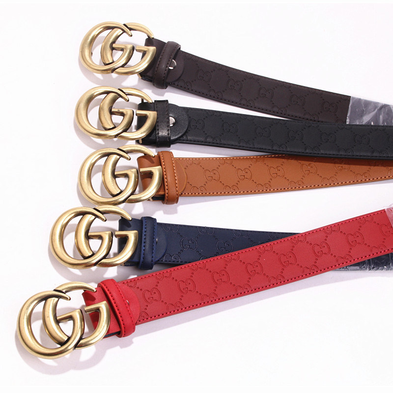 High Quality Metal Leather Double Buckle Waist Belt Waistband