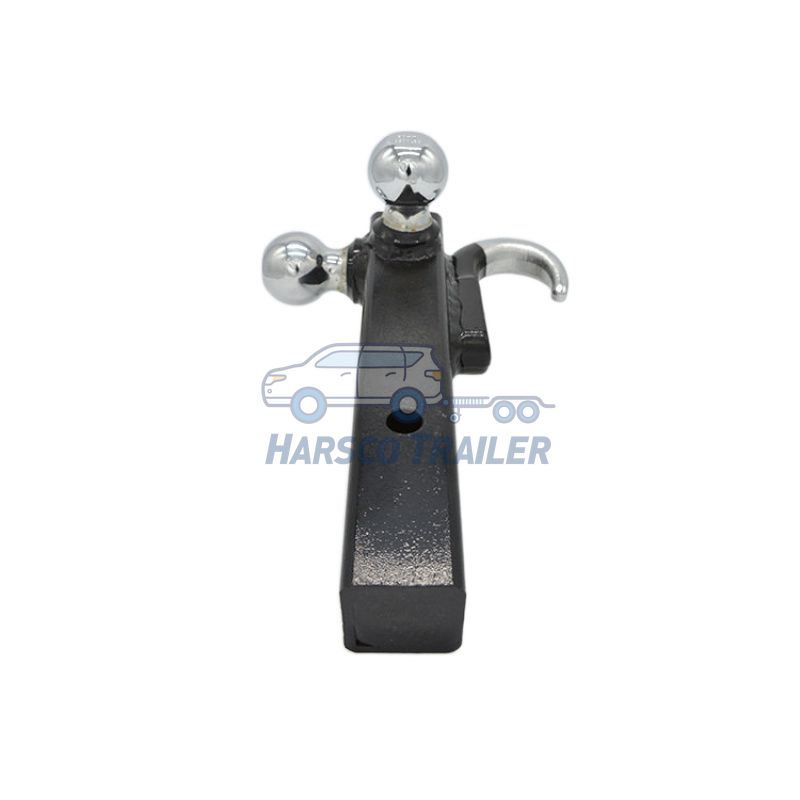 Tri-Ball Mounts Trailer Hitch with Hook-1-7/8" Ball Size-12" Length-3500lbs Capacity
