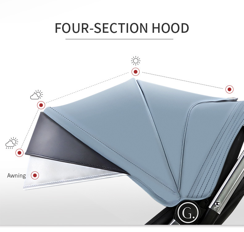 High Quality Aluminum Alloy Lightweight Portable Folding Baby Stroller