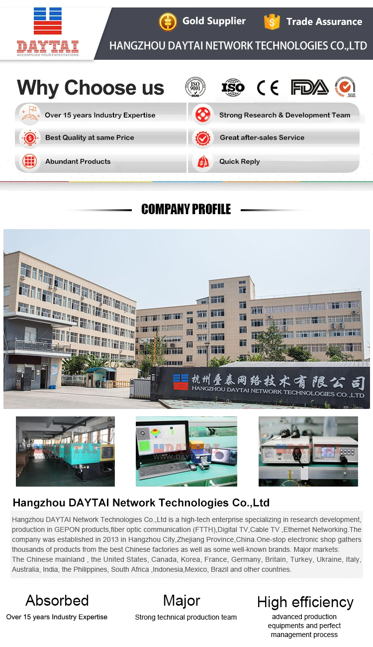 Ricevitore/nodo per cavo in fibra ottica CATV+Pon digitale attivo FTTH