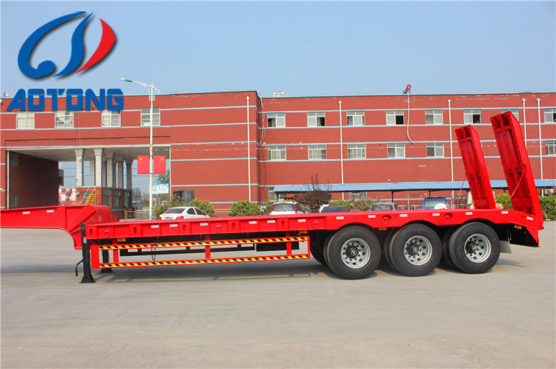 Tri-Axles Heavy Duty 50tons Gooseneck Trailers Lowbed for Sale