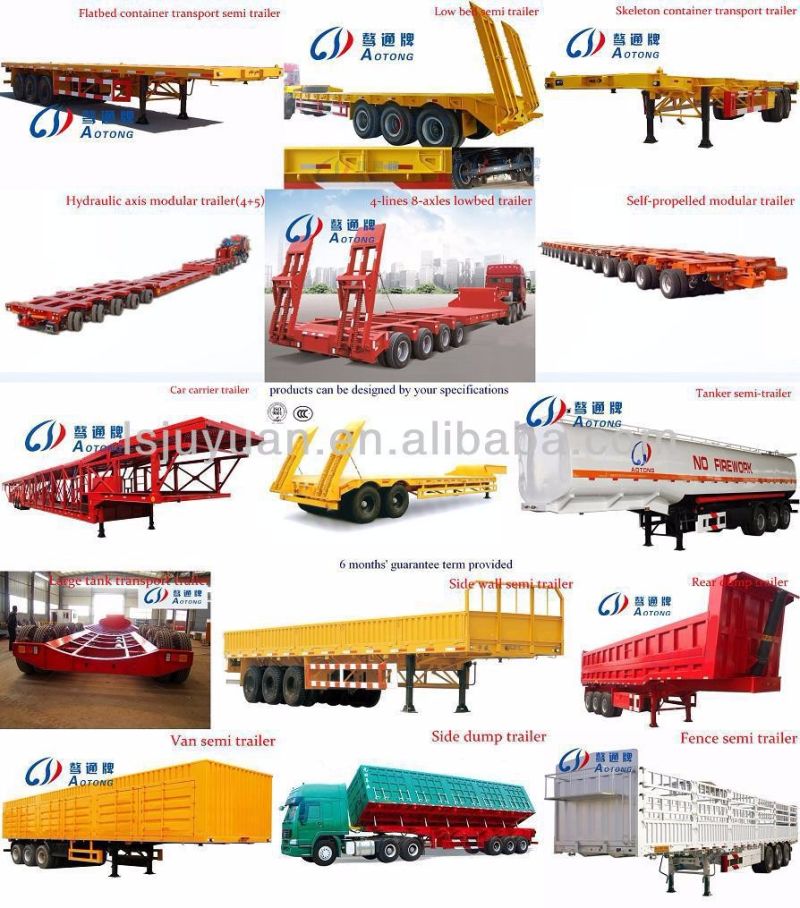 Tri-Axles Heavy Duty 50tons Gooseneck Trailers Lowbed for Sale