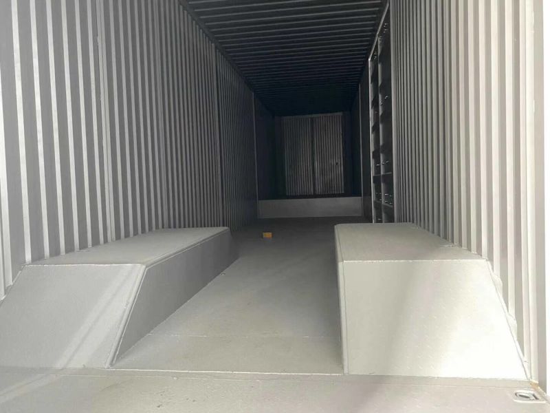 Two Axle 30ton Payload Box Semi Trailer for Cargo Transport