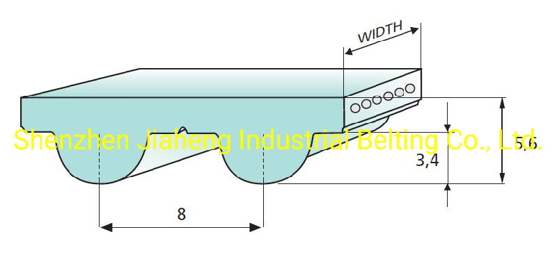 Powerful PU Toothed Belt Synchronous Belt Htd 8m Truly Endless with Steel Cord