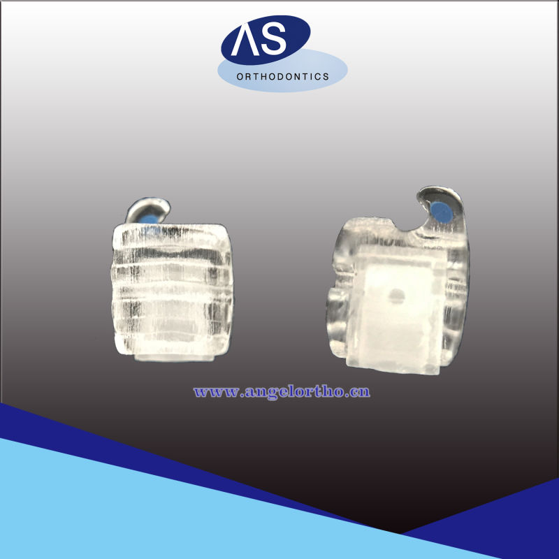 Dental Orthodontic High Quality Clear Self Ligating 022 Roth Brackets with 3 Hook/345 Hook