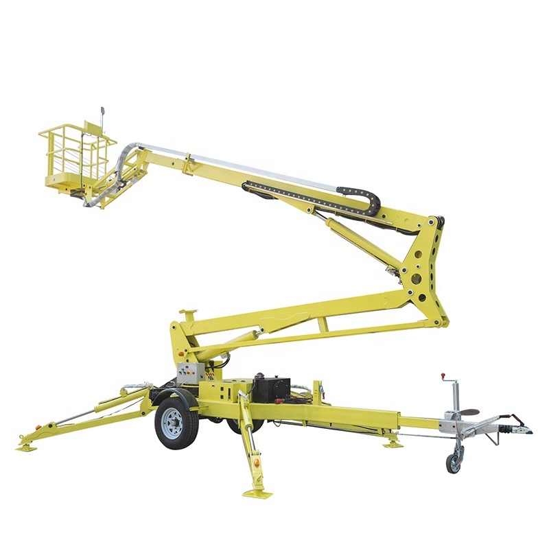 10m 12m High Trailer Mounted Boom Lift for Man