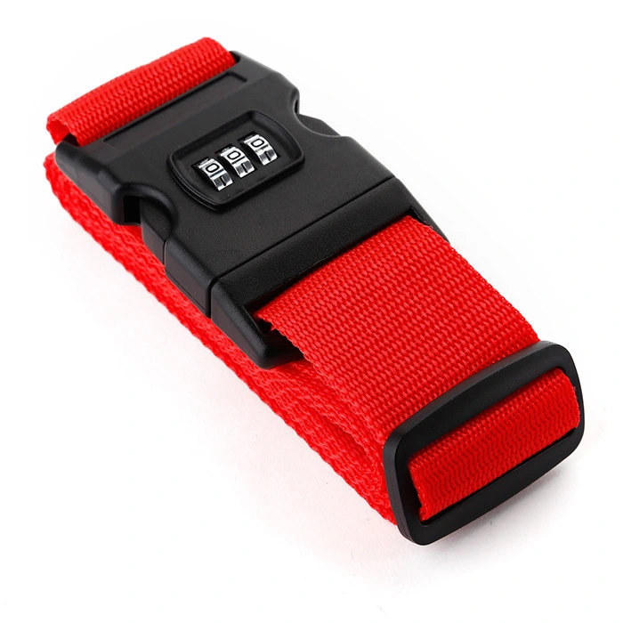 Customizable Red Luggage Straps/Tsa Luggage Straps