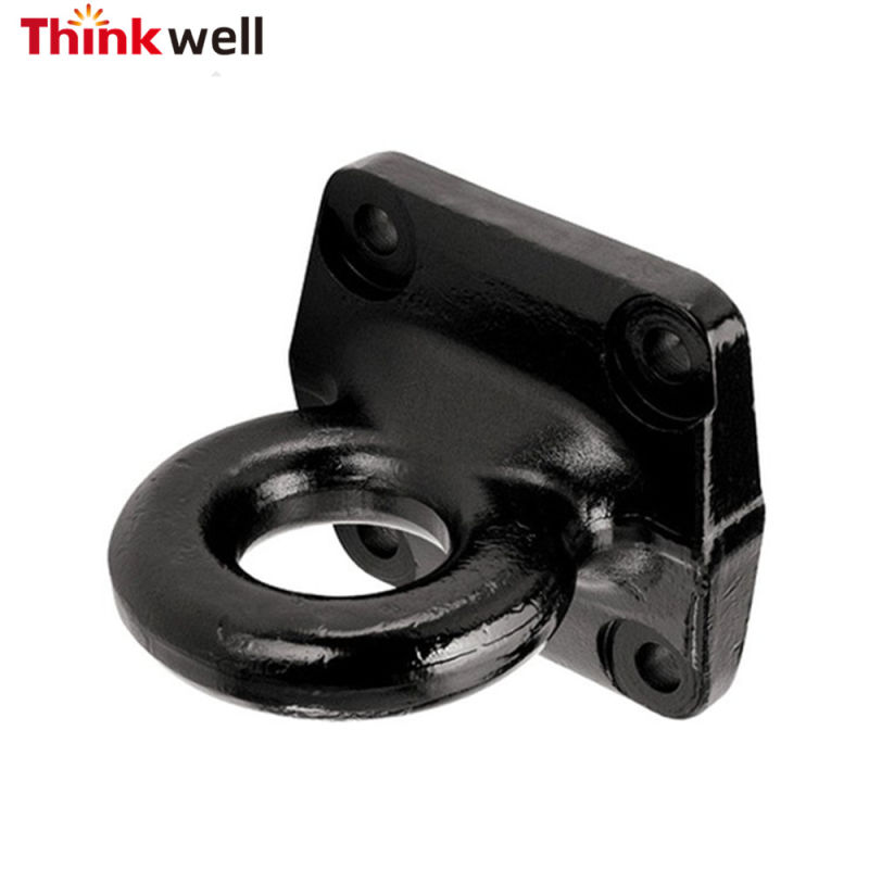 Adjustable Draw Bar Mount 4 Bolt Hitch Tow Ring