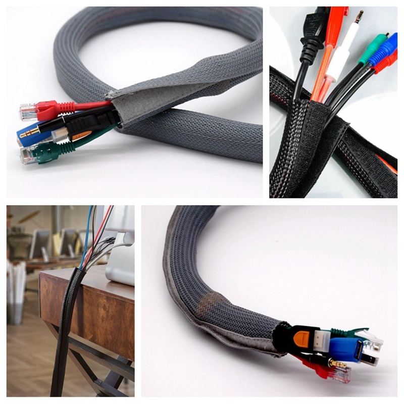 Hook and Loop Electrical Cable Wire Harness Cover Cable Sleeve